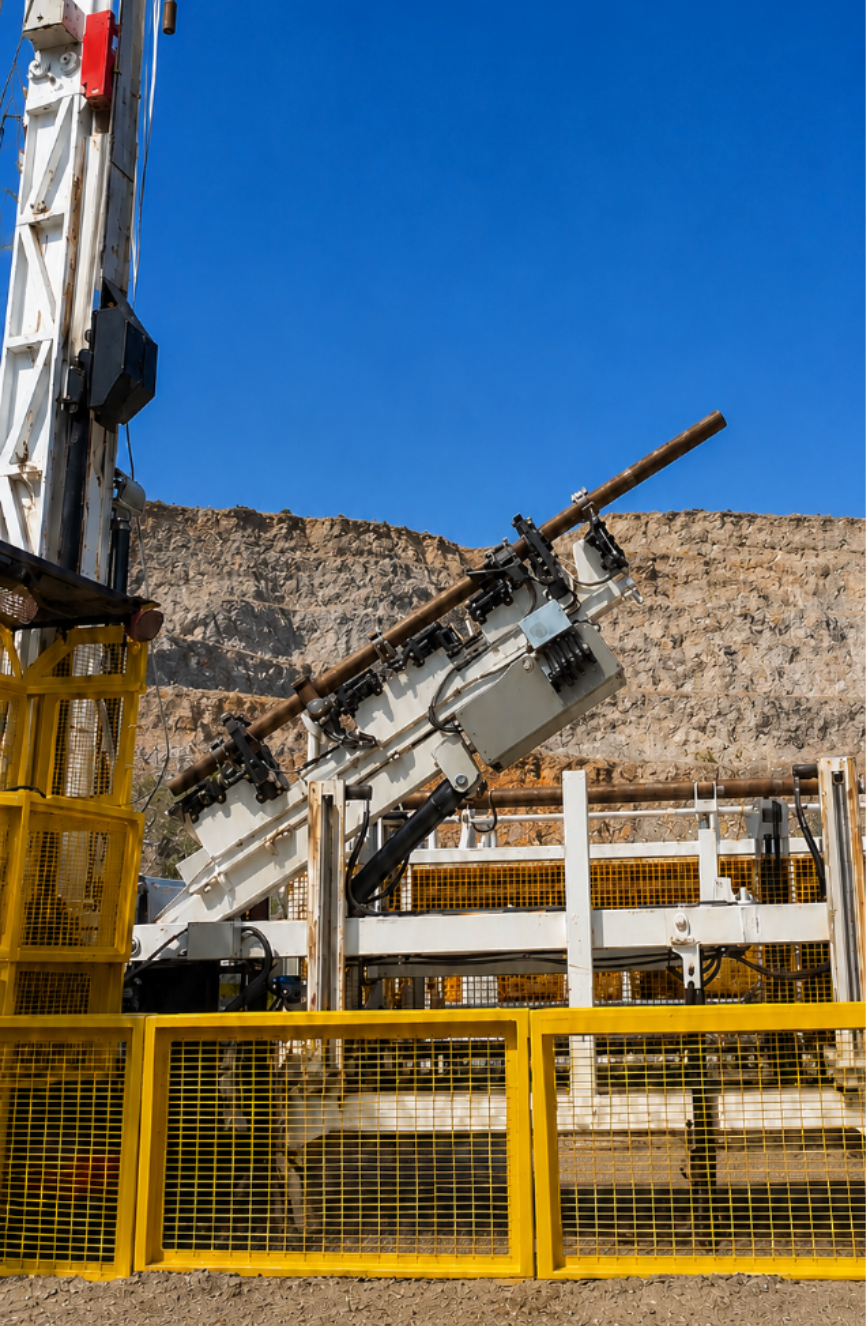 Next Drill rod handler and rod rack system surface diamond drilling operations