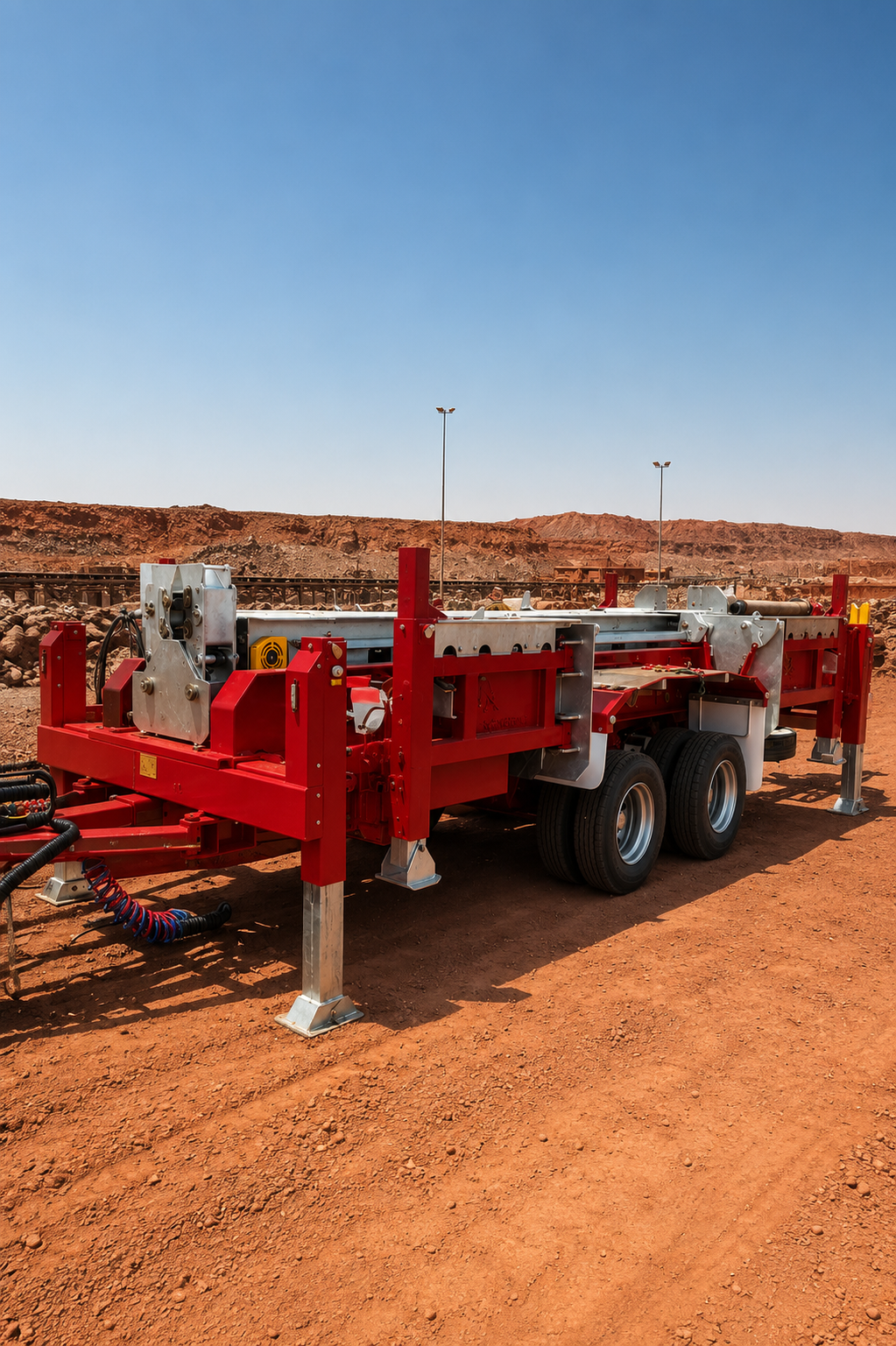 Foremost Rod Sloop drill rod transport staging system water well