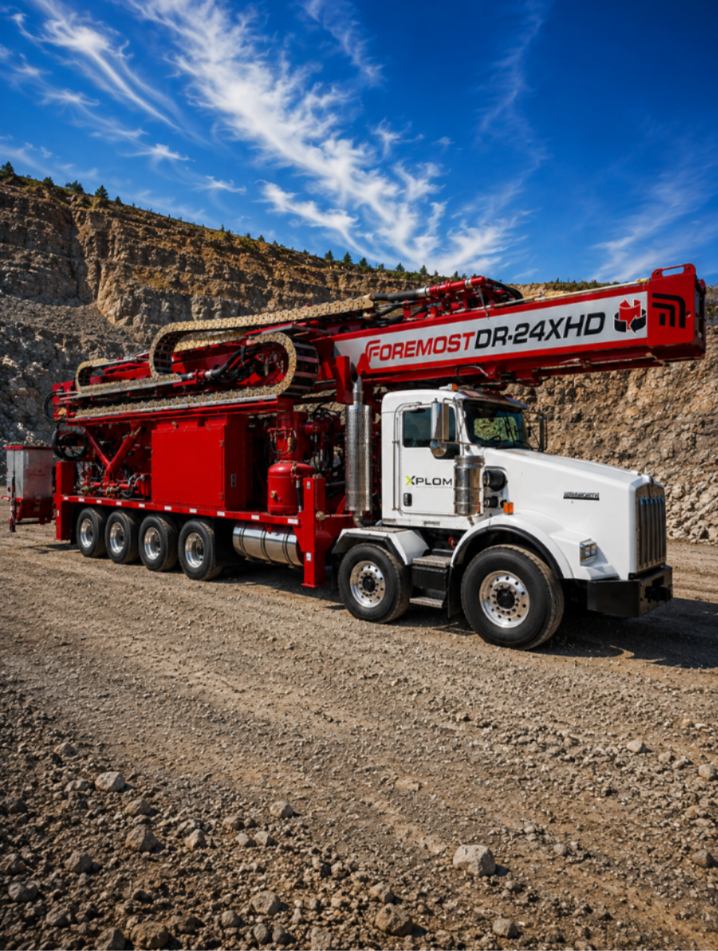 Foremost DR-24XHD heavy-duty water well drilling rig on site